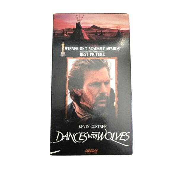 Dances with Wolves VHS 1991 Kevin Costner Mary McDonnell Western Drama - Picture 1 of 5